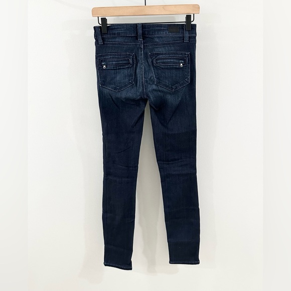 Paige Dark Wash Biker Moto Skinny Jeans Size 24 - Picture 6 of 6